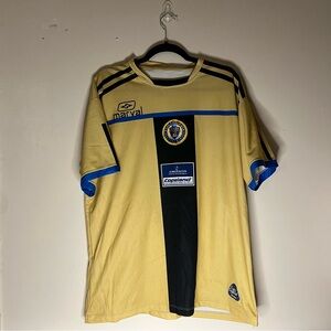 Men’s Yellow & Black Striped Football Jersey